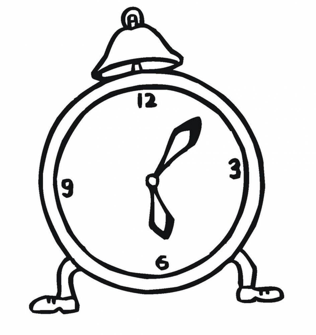 Detailed alarm coloring page