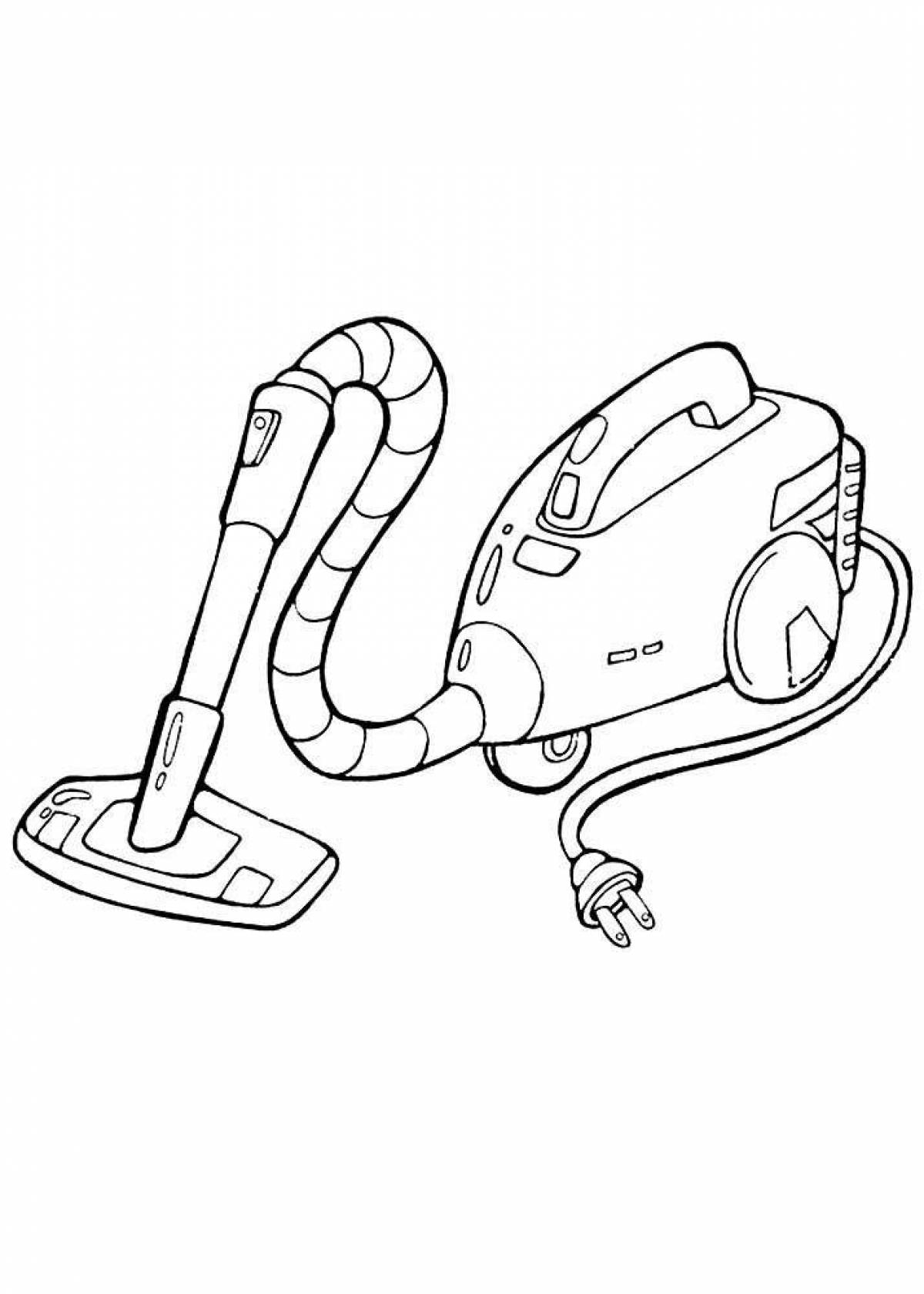Cute electrical appliances coloring page