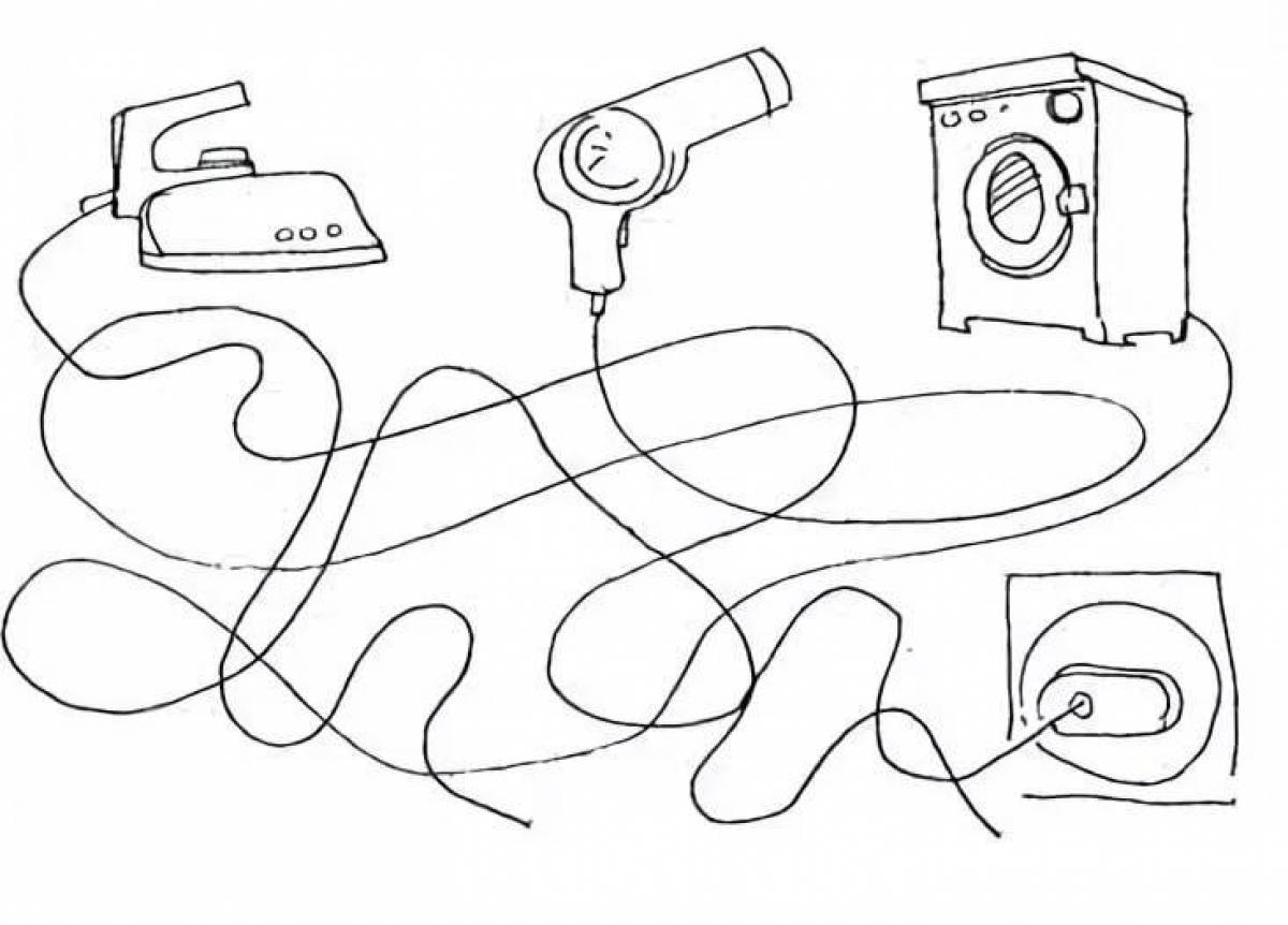 Coloring book outstanding electrical appliances