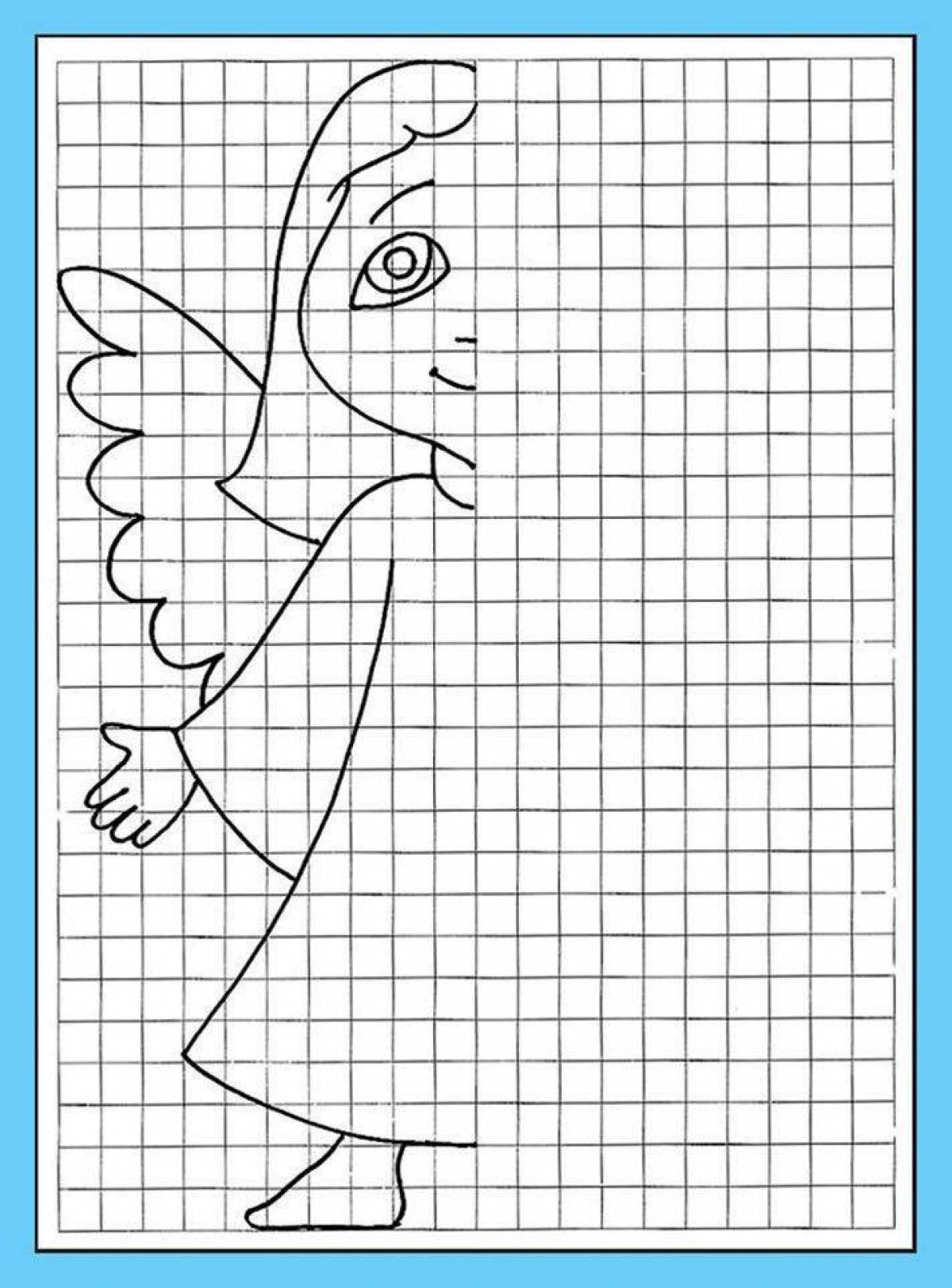 Bright cell coloring page