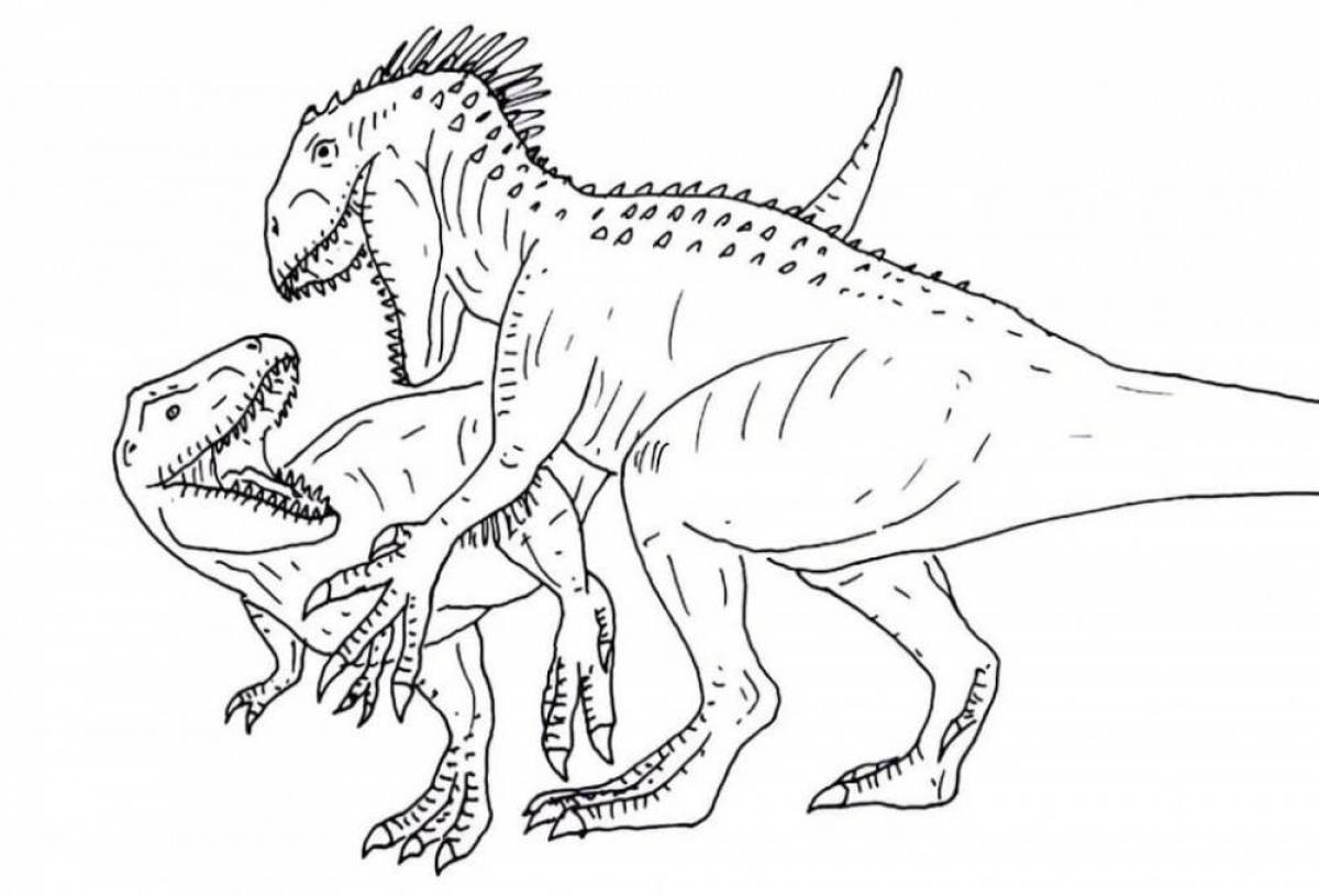Гигантская раскраска динозавр рекс