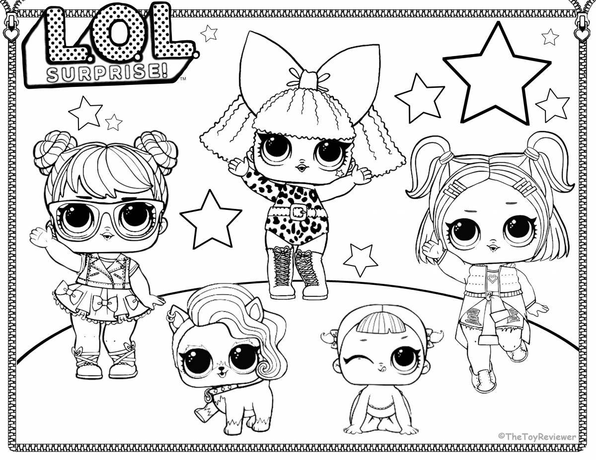 Sparkling doll coloring lol print