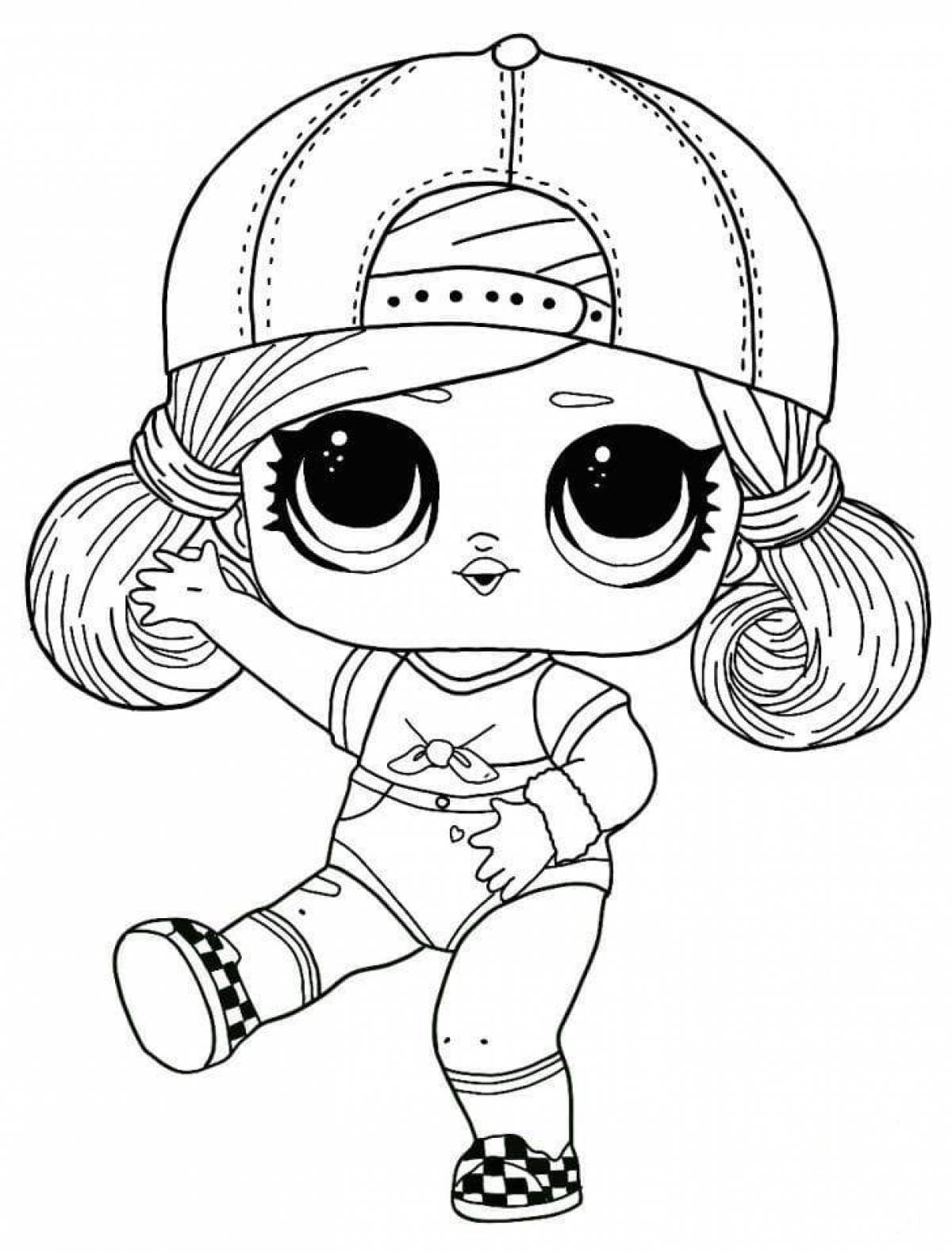 Amazing lol print doll coloring book