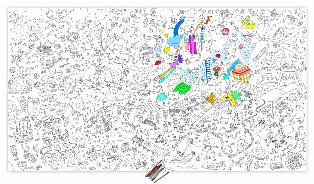 Coloring-surprise coloring page wall indie kid