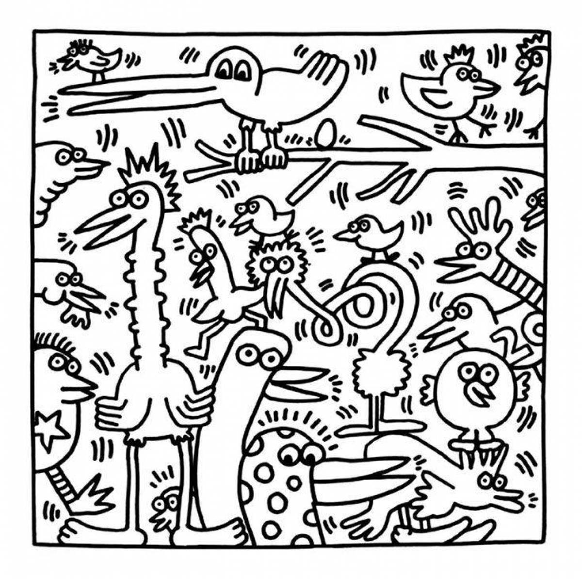 Coloring-puzzlement coloring page wall indie kid