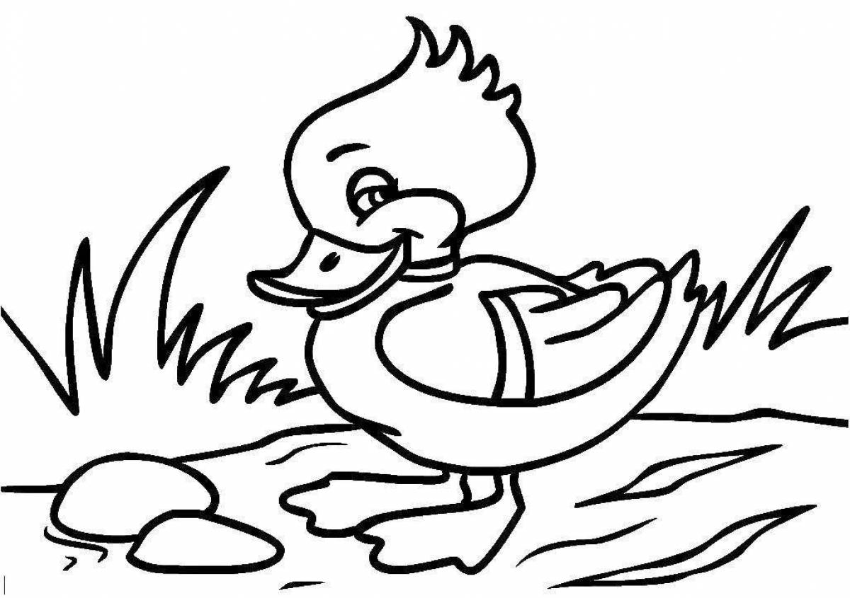 Outstanding duck lalaphan coloring book for toddlers