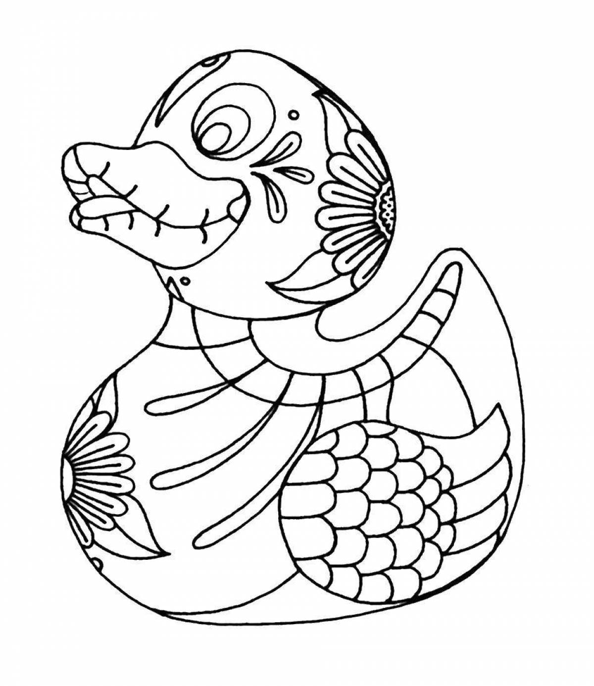 Impressive lalafan duck coloring page for babies
