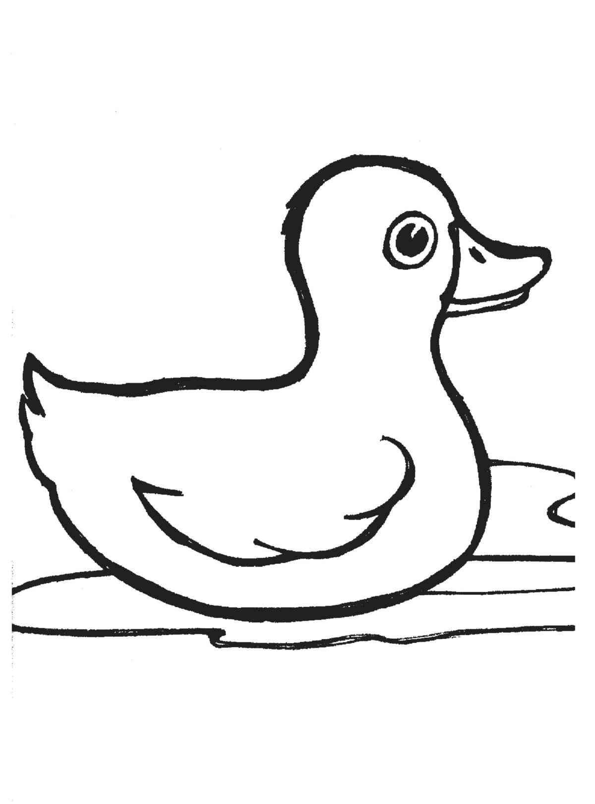 Блестящая утка лалафан раскраска для малышей