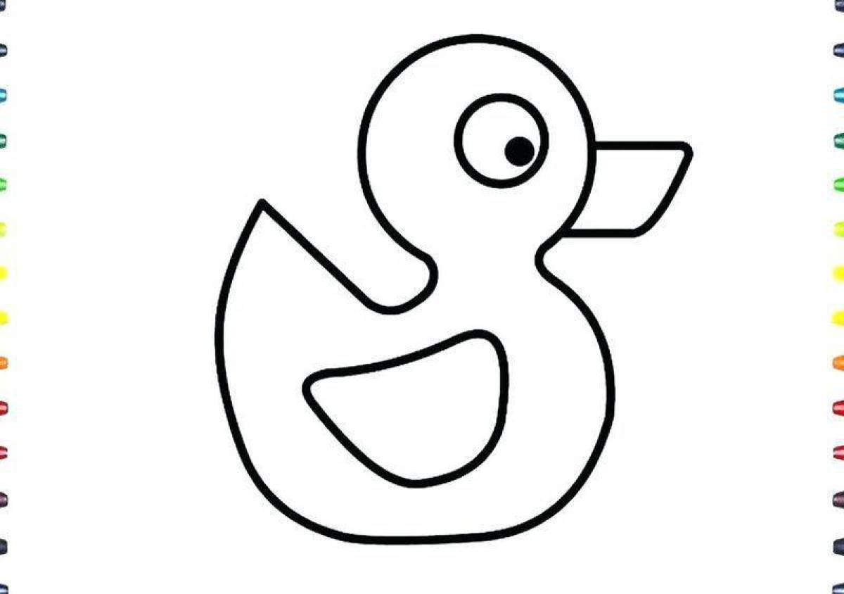 Юмористическая утка лалафан раскраска для младенцев