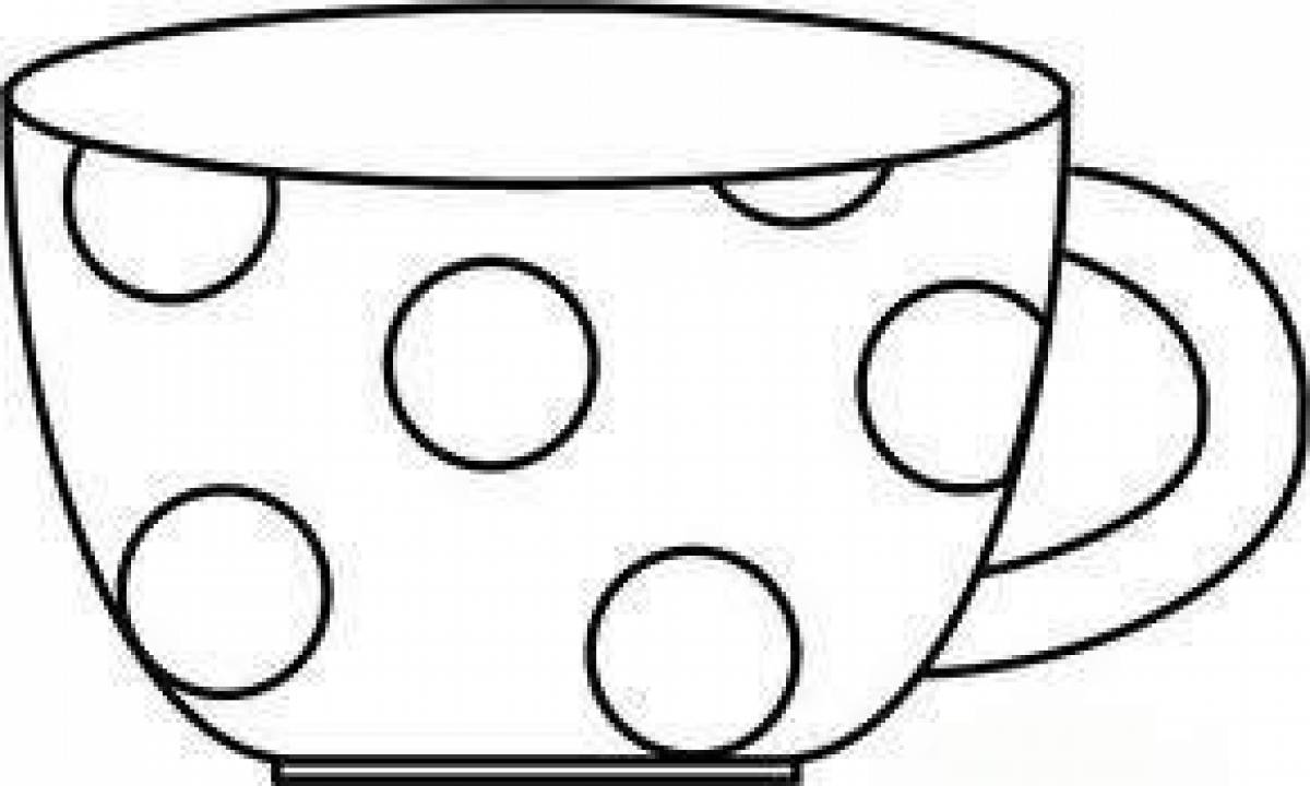 Coloring live cup and saucer