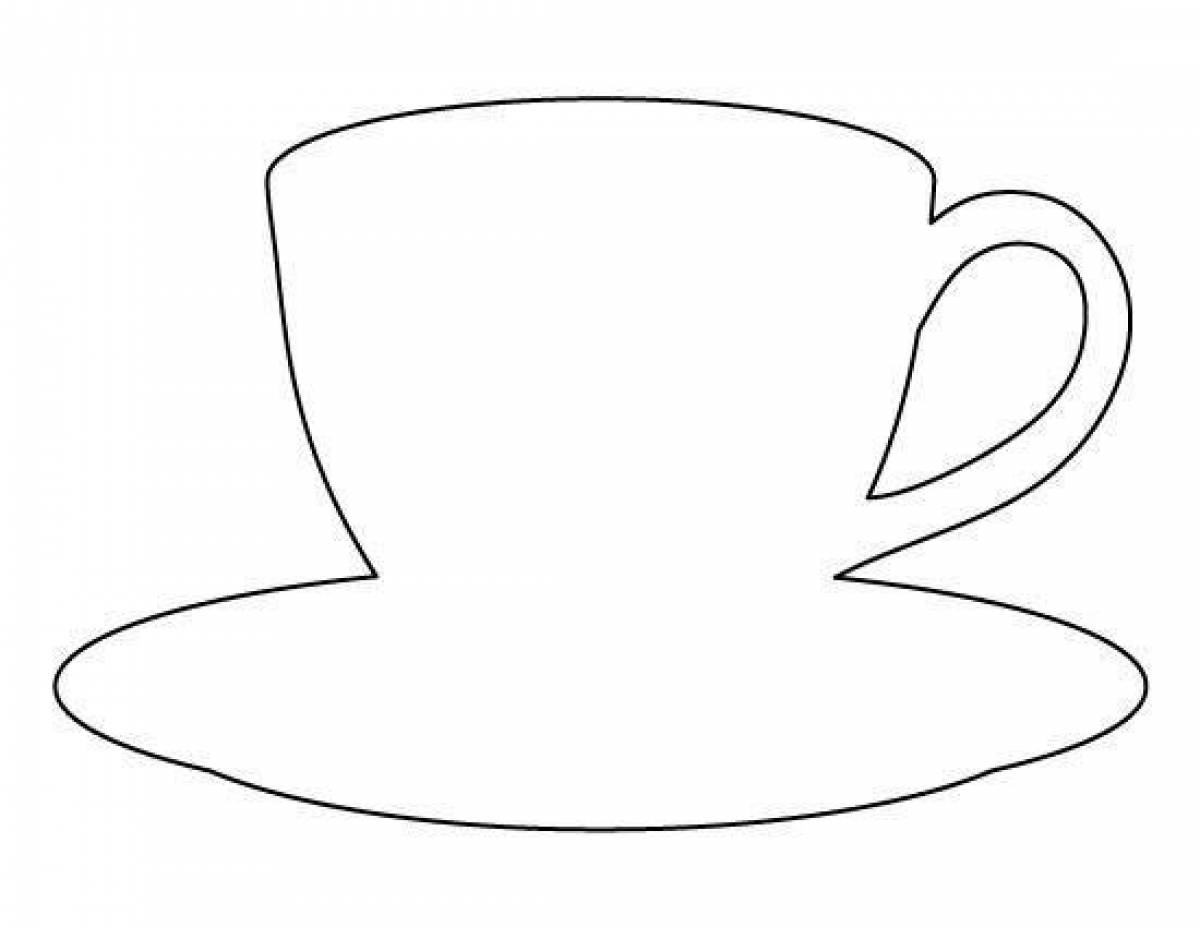 Coloring cup and saucer for games