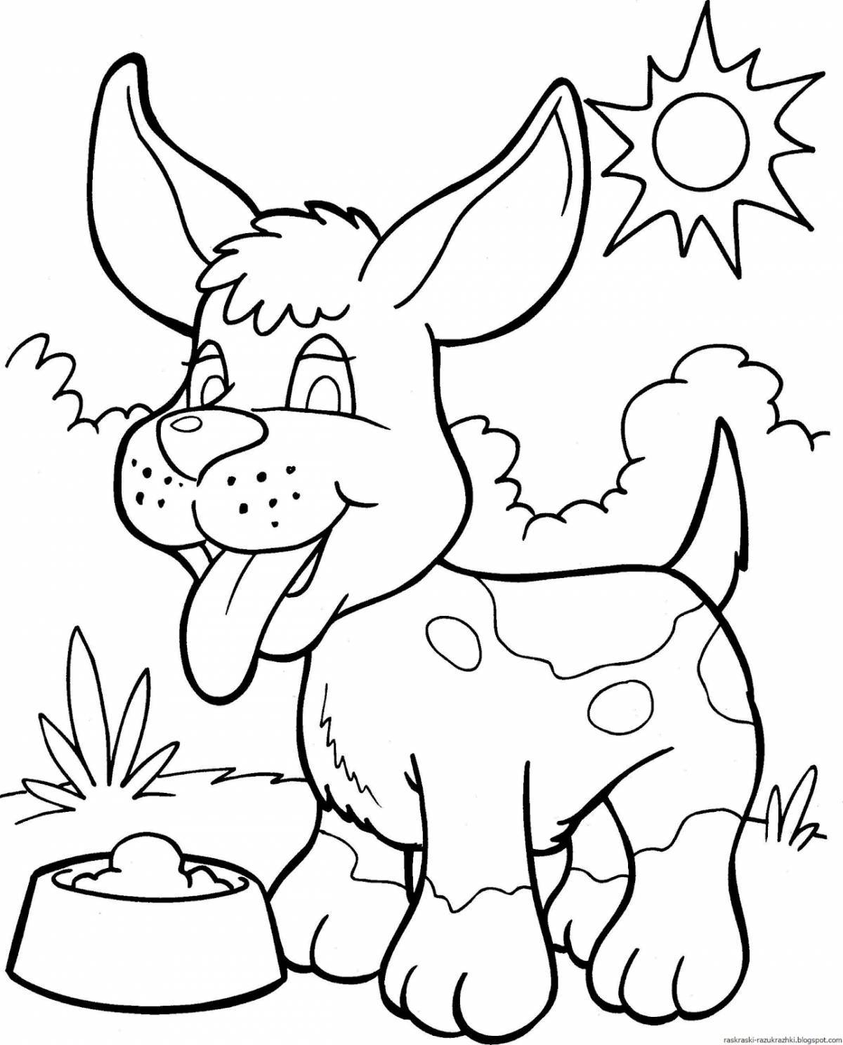 Magic animal coloring pages for kids 5-7 years old