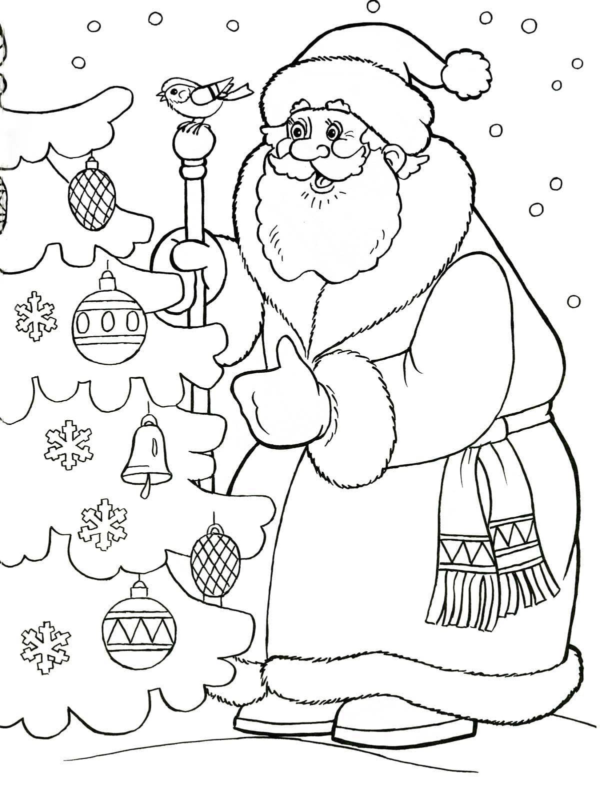 Coloring page amazing santa claus