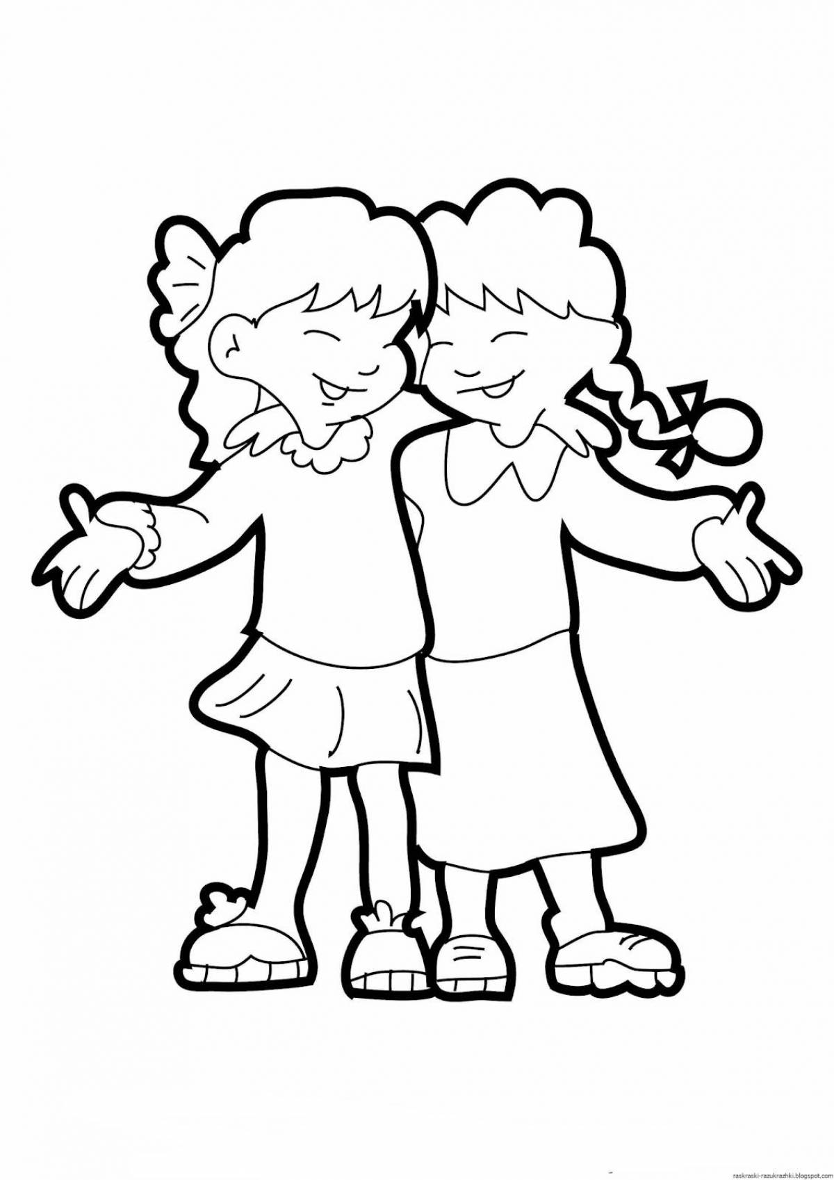 Coloring-imagination friends coloring page