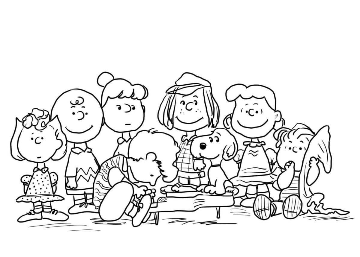 Coloring-celebrations friends coloring page
