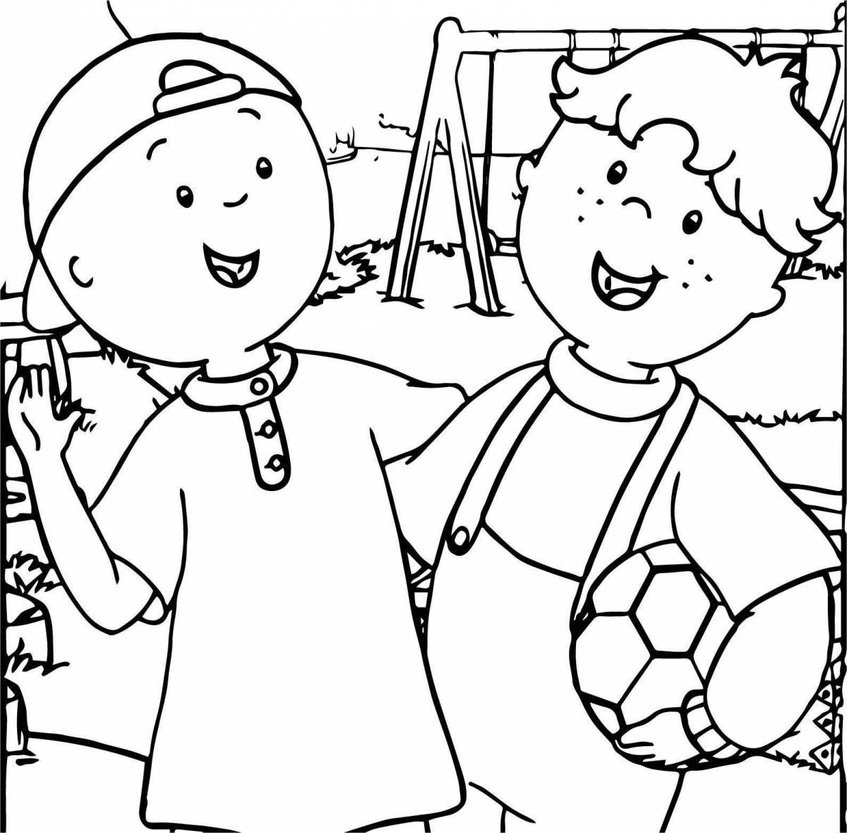 Coloring-gatherings friends coloring page
