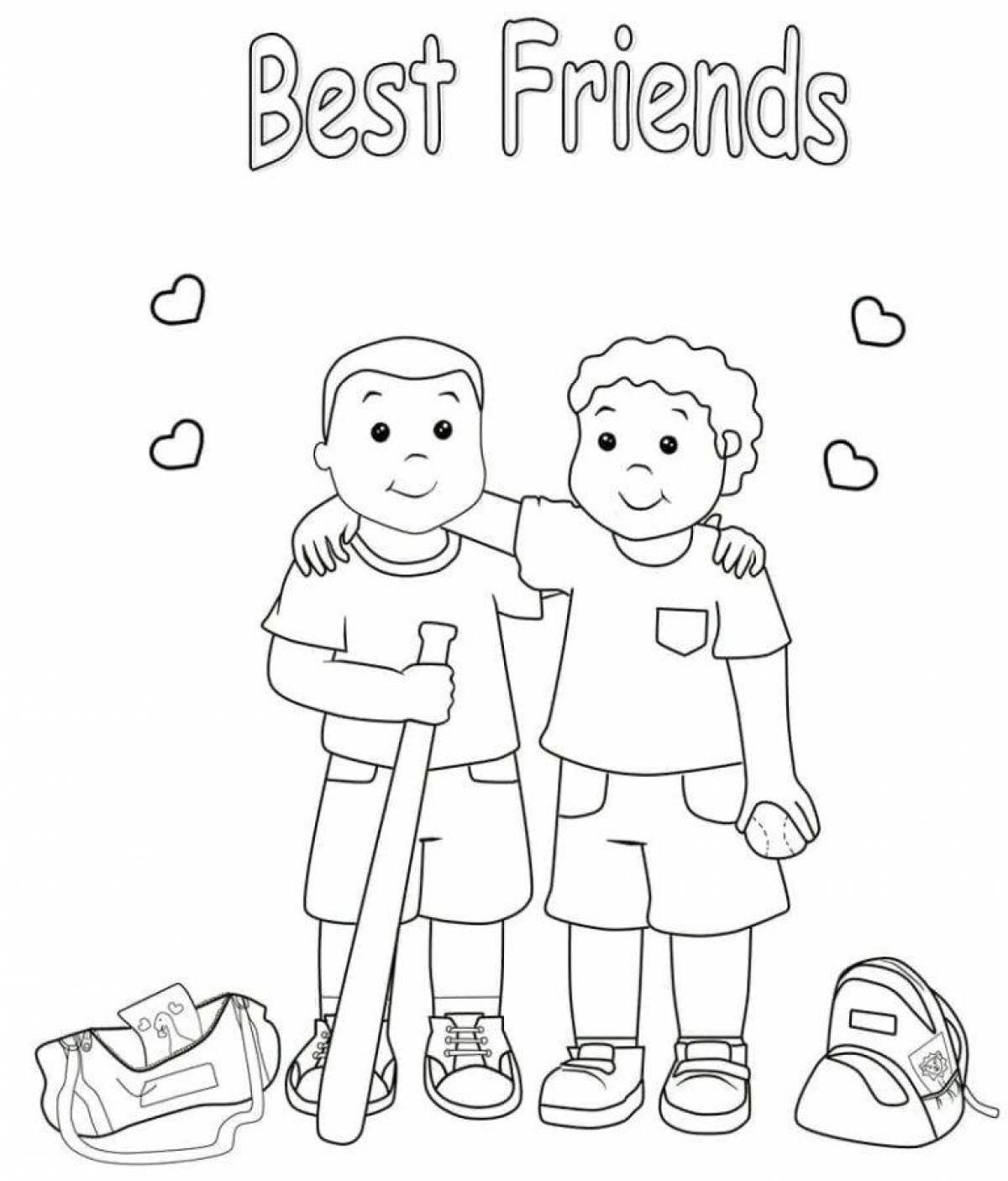 Coloring-encounters friends coloring page