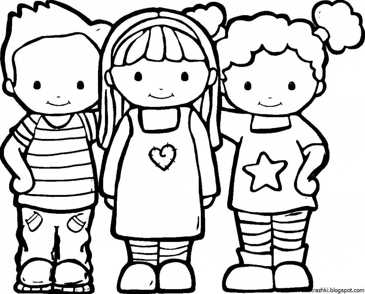 Coloring-meetings friends coloring page