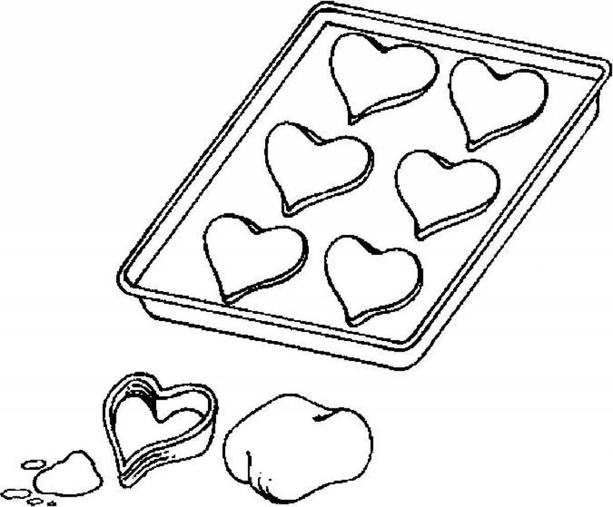 Fun cookie coloring page