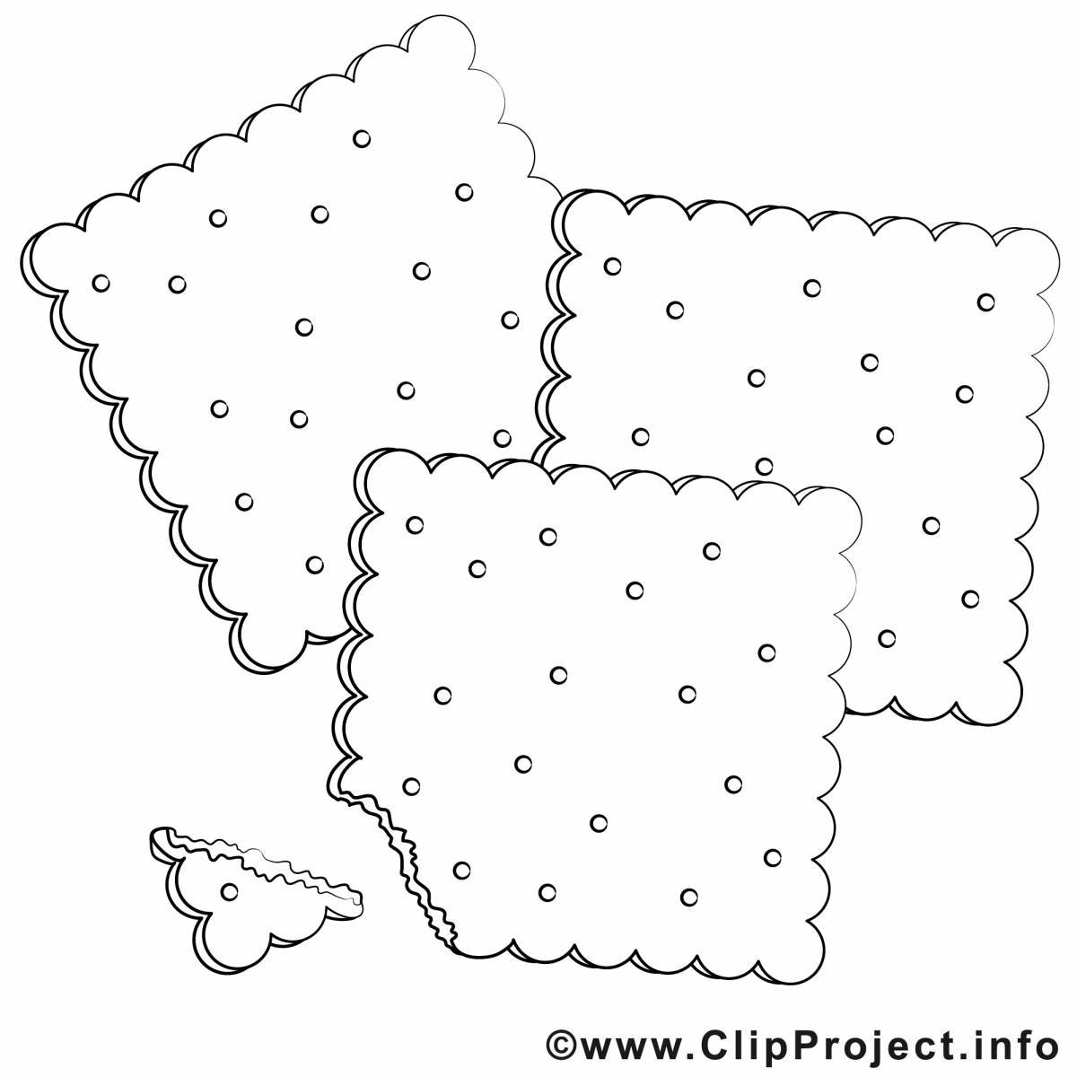 Holiday cookie coloring page