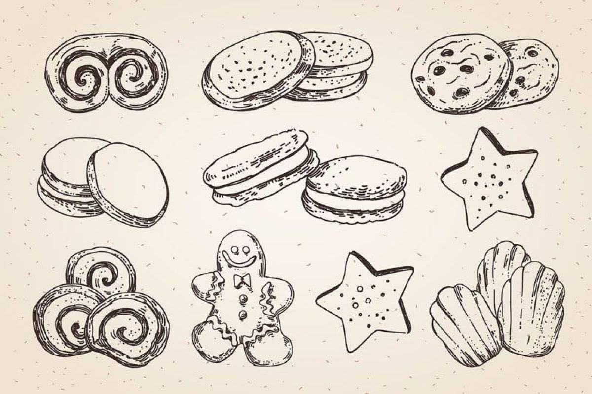 Exciting cookie coloring page