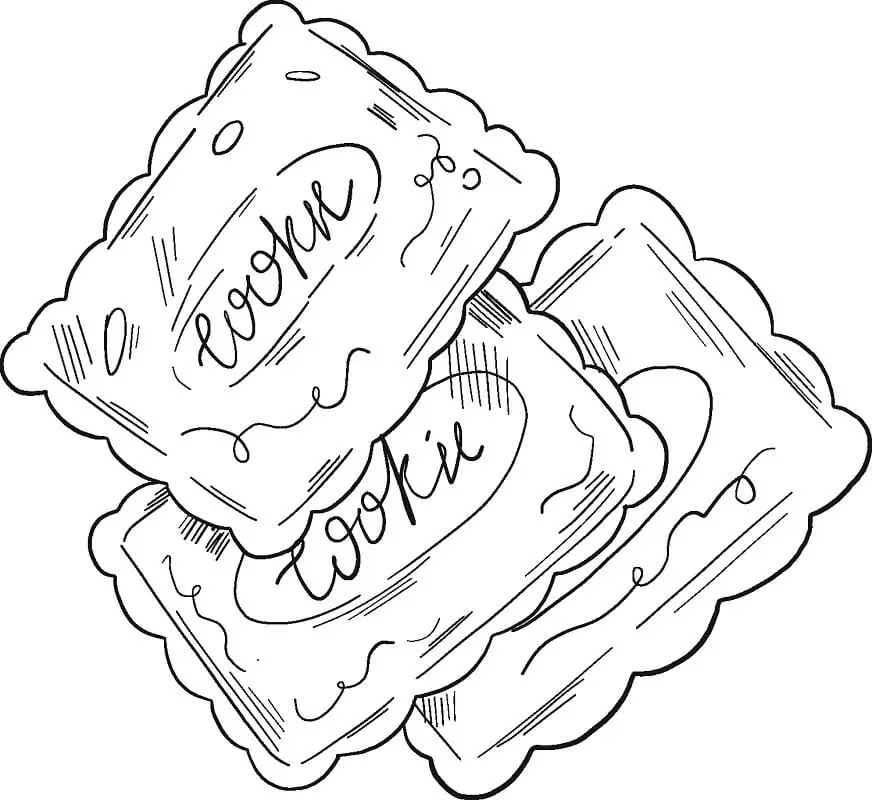 Welcome cookie coloring page