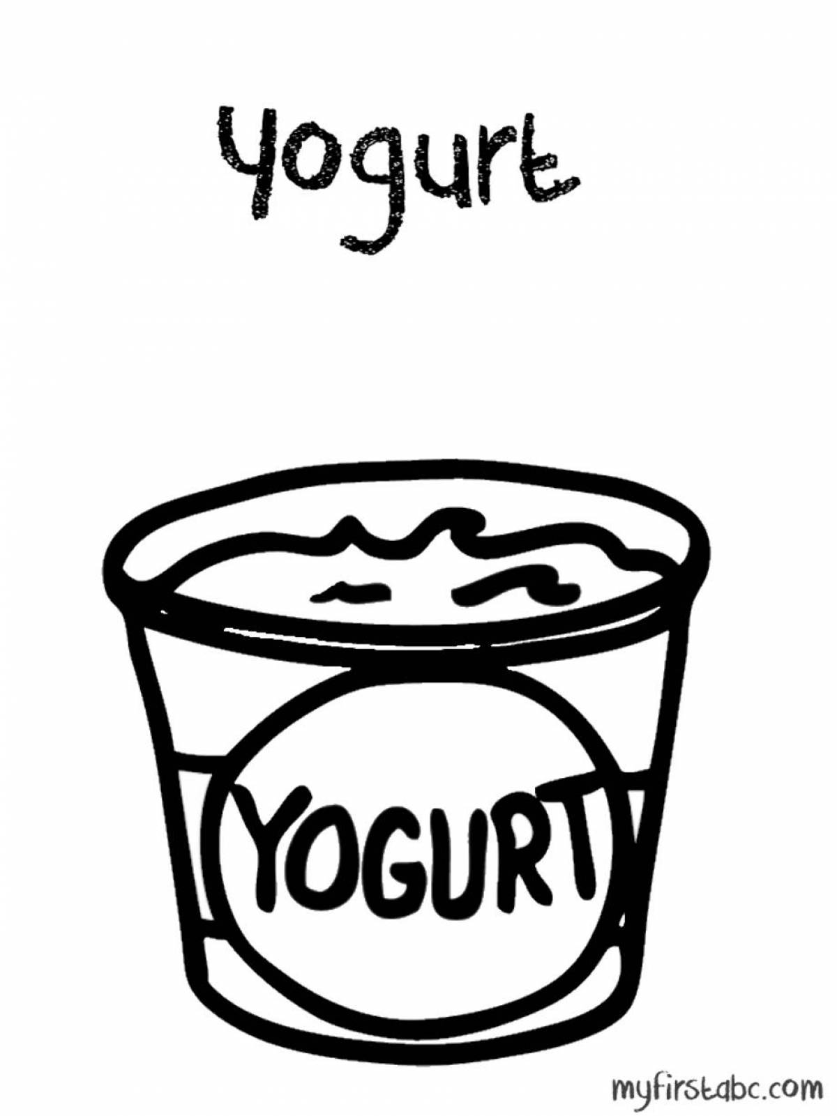 Сладкая раскраска йогурт