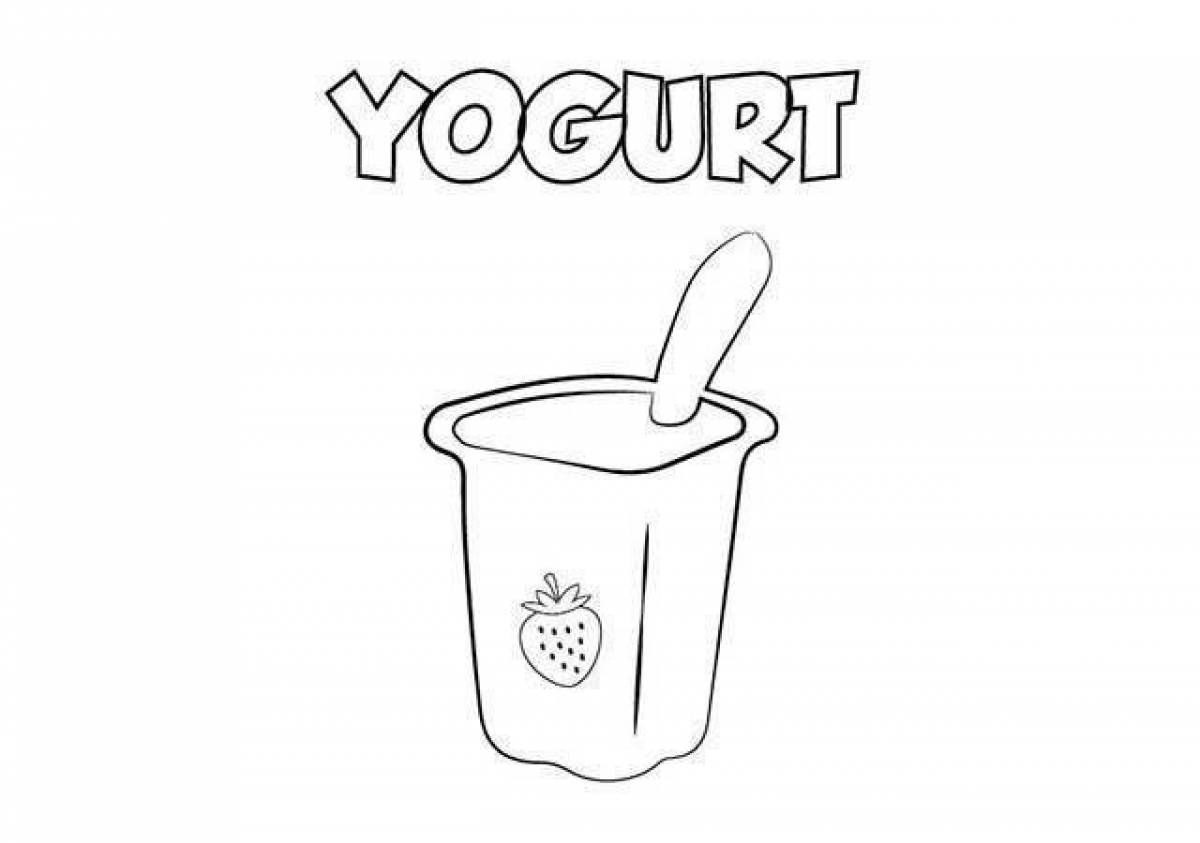 Fabulous yogurt coloring book