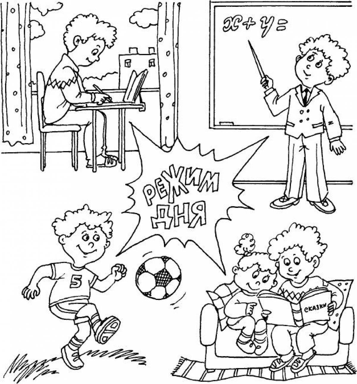 Radiant coloring page health