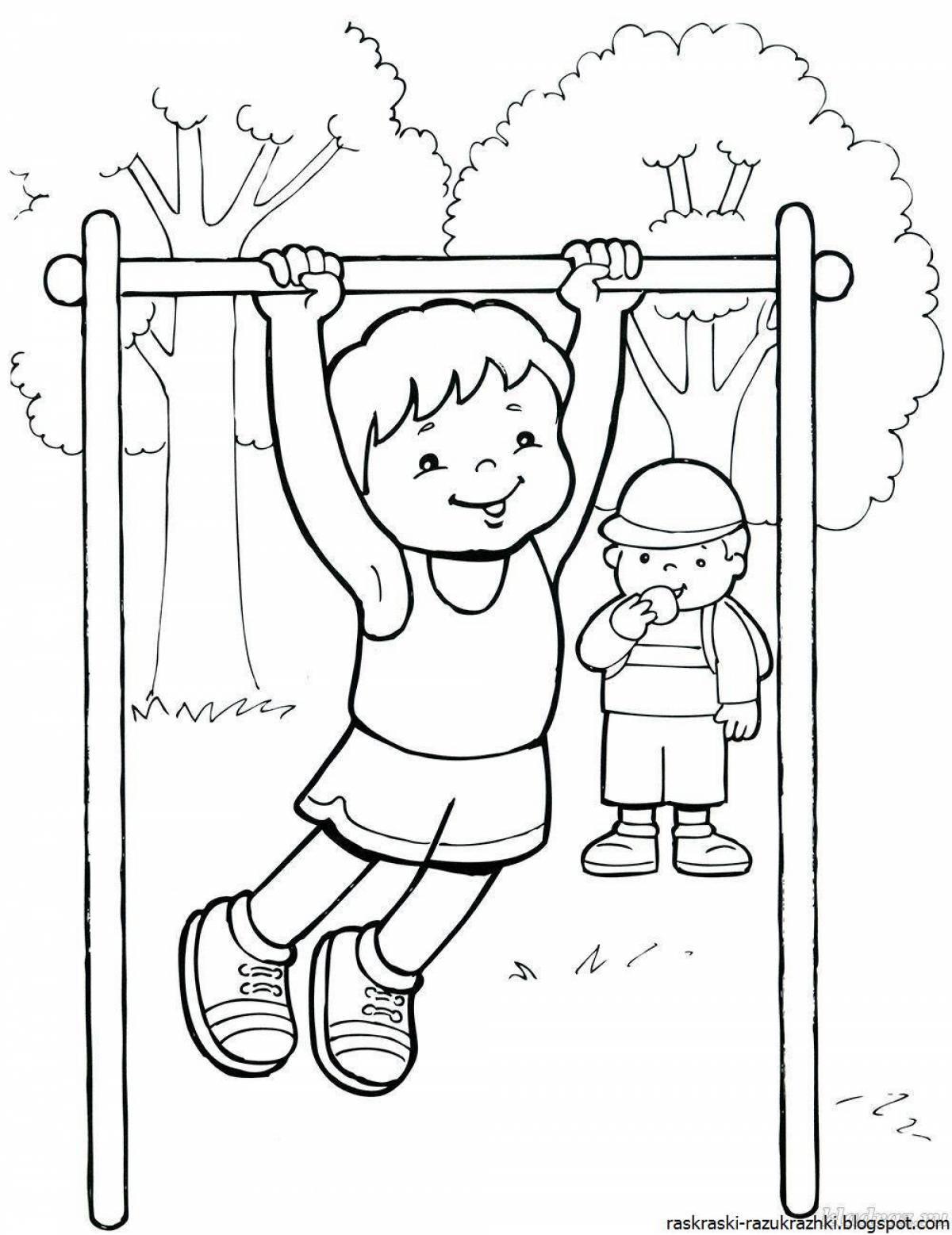 Luminous healthy coloring book