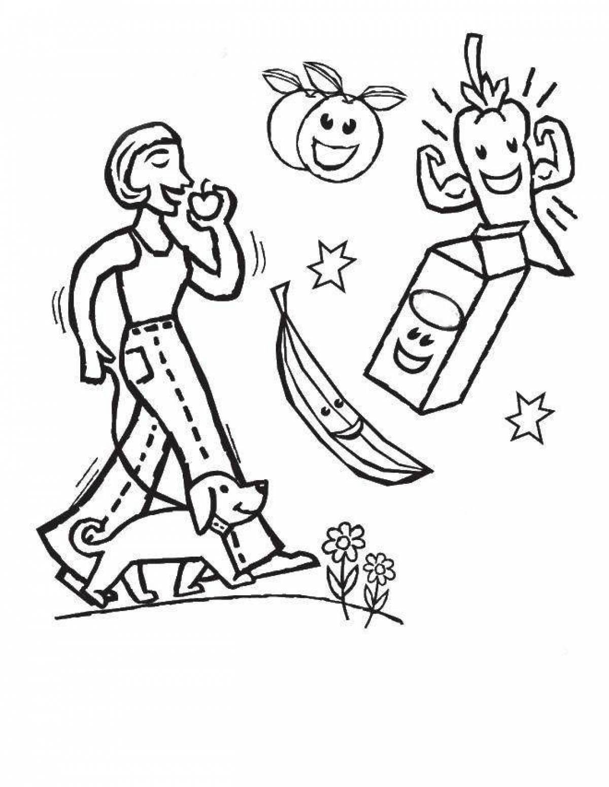 Optimistic health coloring book