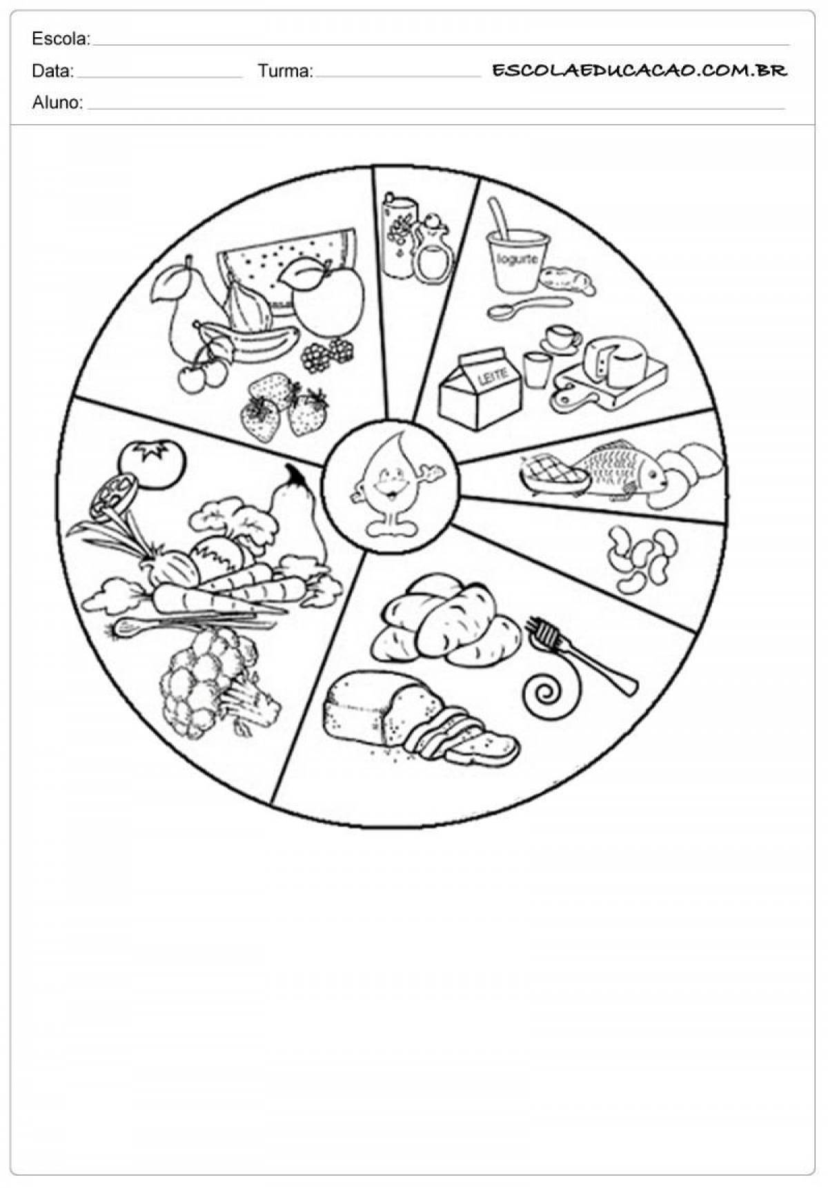 Calming healthy coloring book