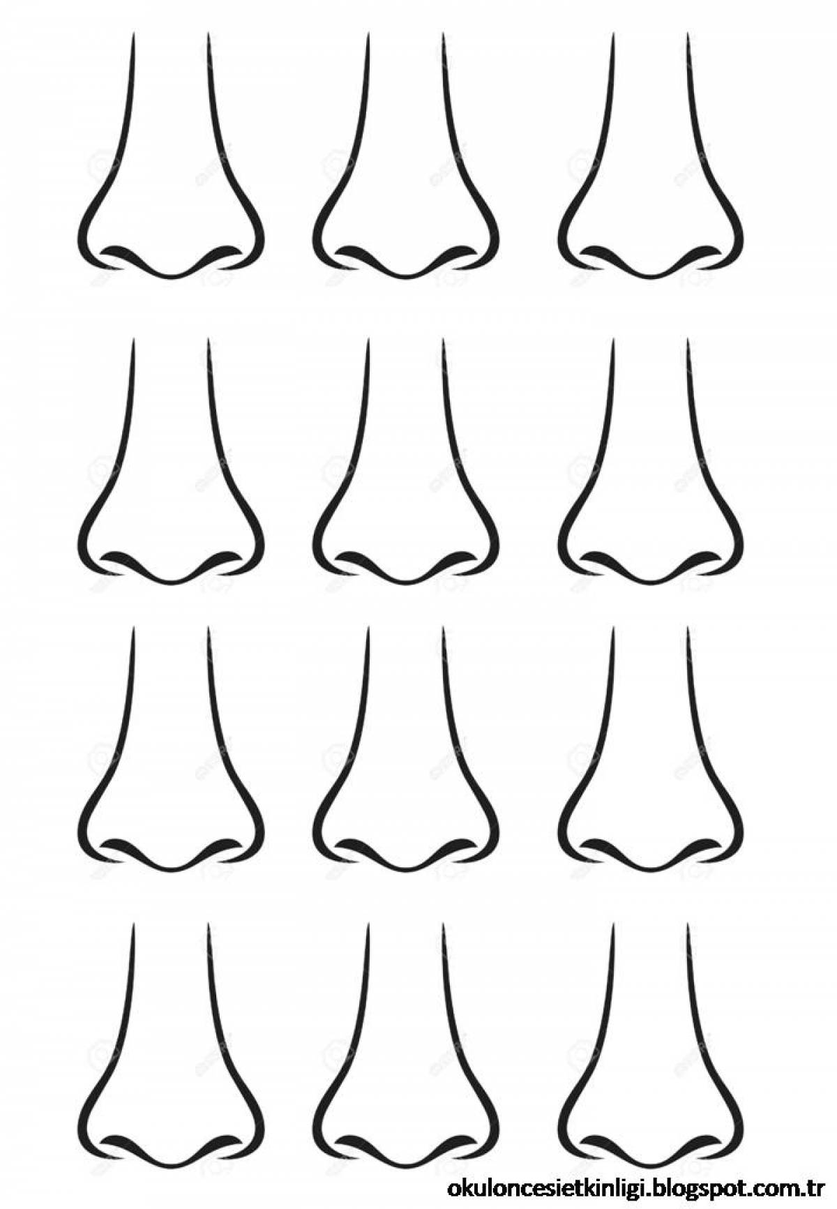Fancy nose coloring page
