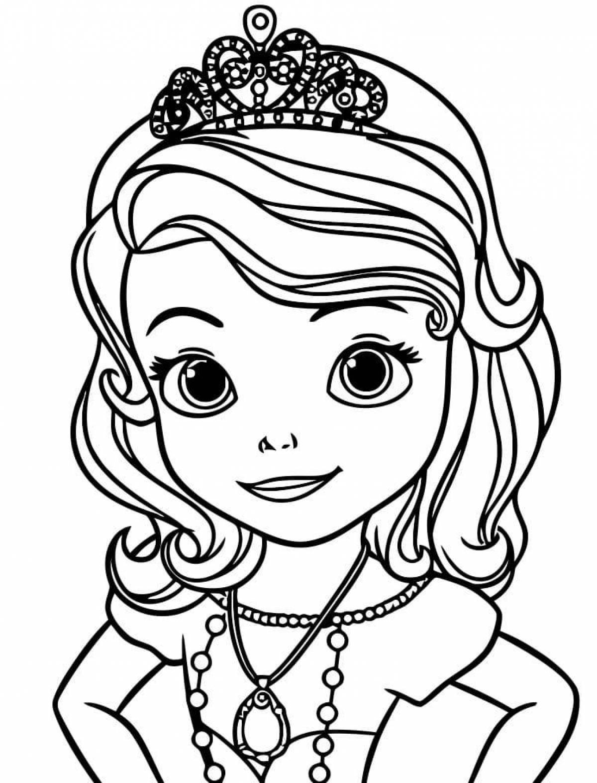 Gorgeous princess coloring page