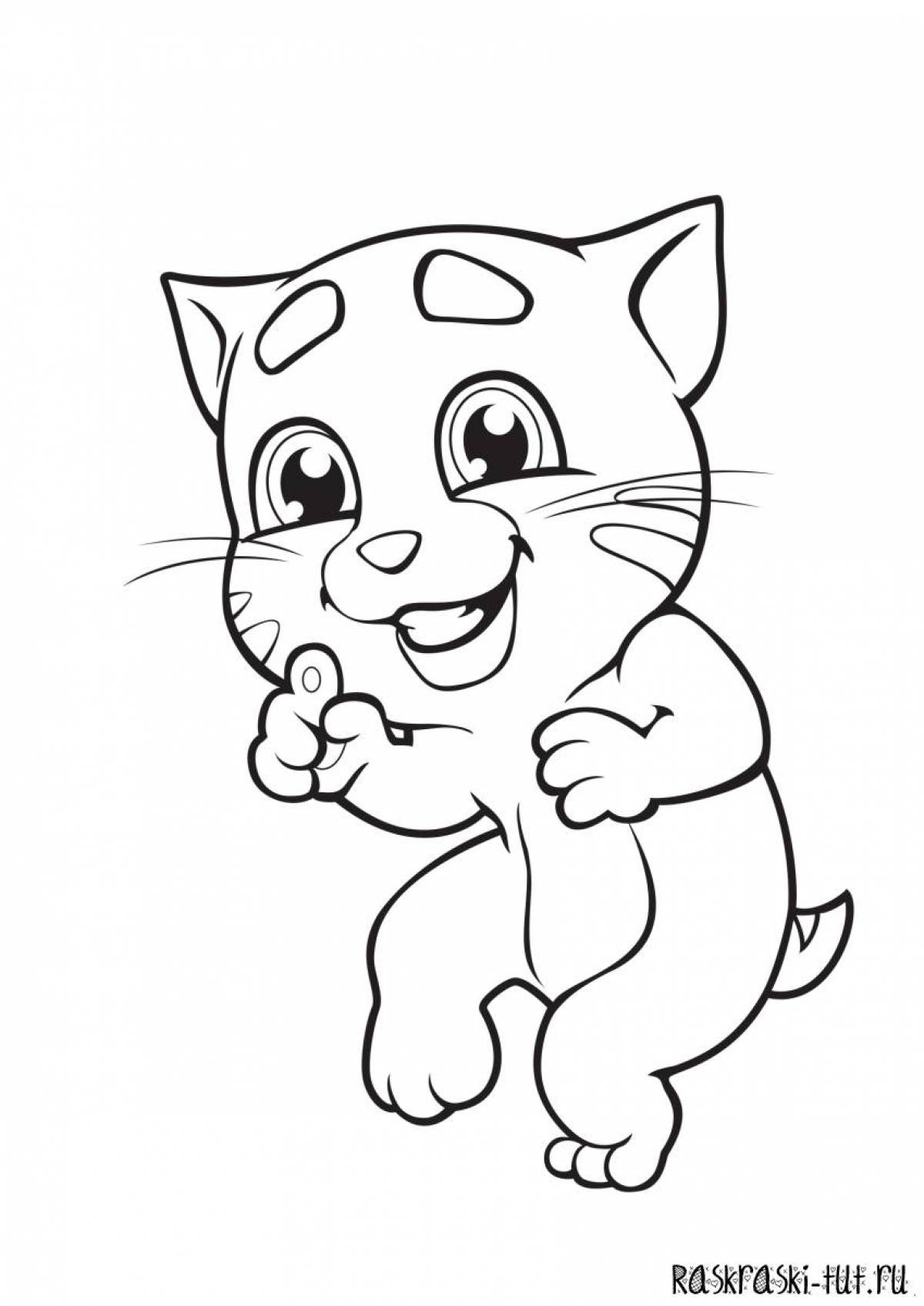 Playful coloring cat bubu
