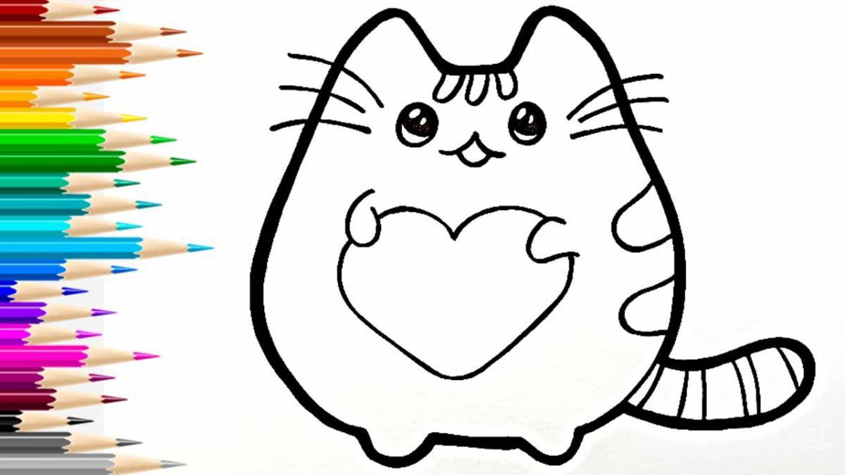 Boobu the cat live coloring
