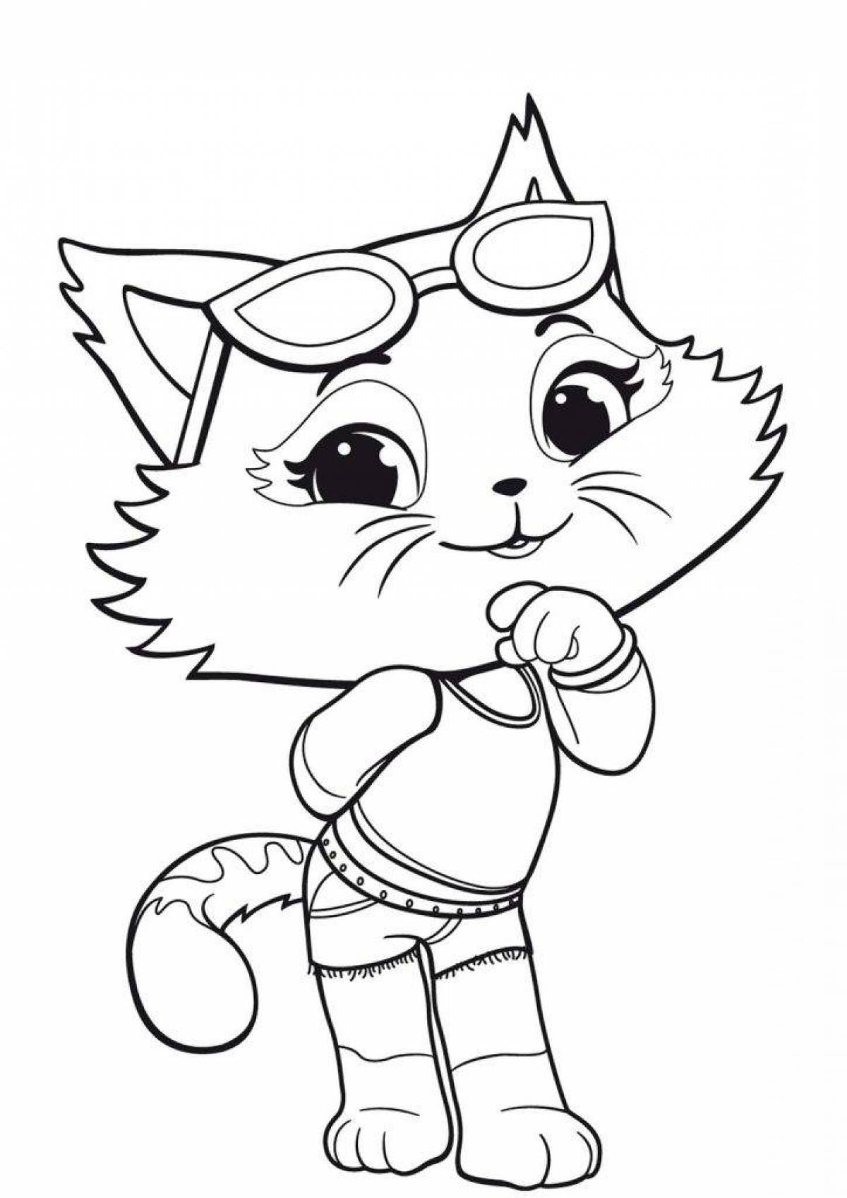 Witty cat coloring book Booboo