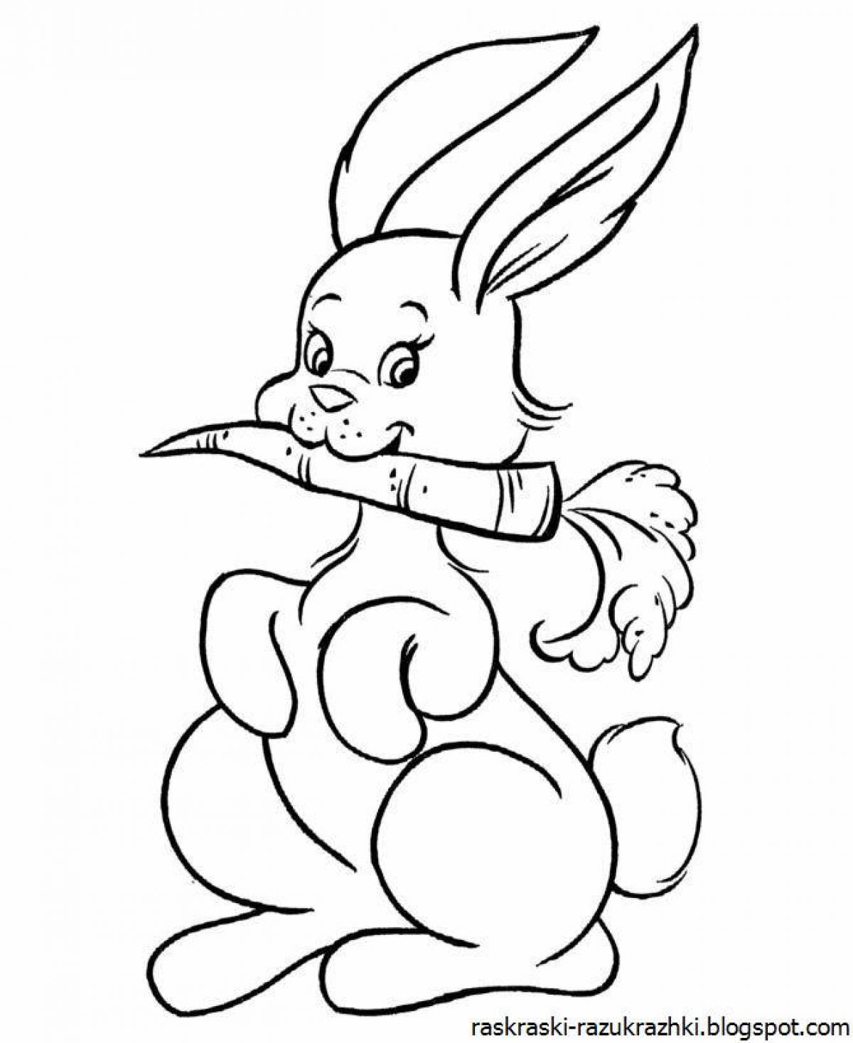 Sweet coloring page bunny picture