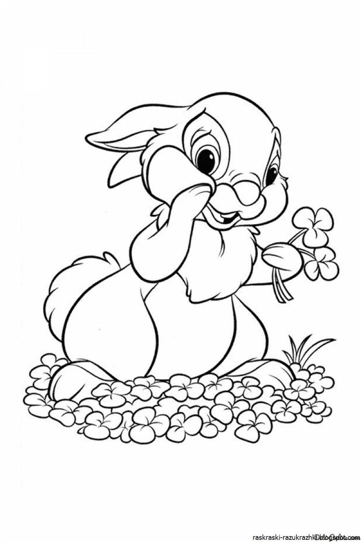 Charming coloring page bunny picture