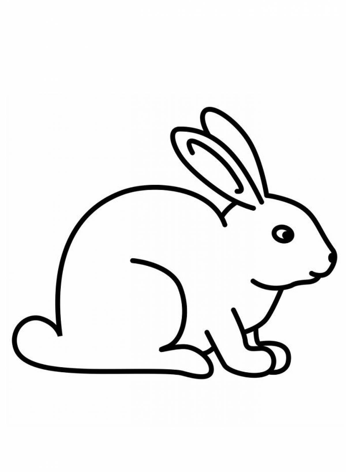 Live coloring page bunny picture