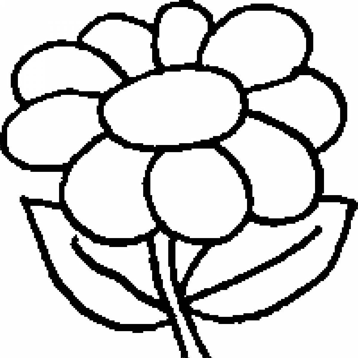 Adorable flower coloring book for kids