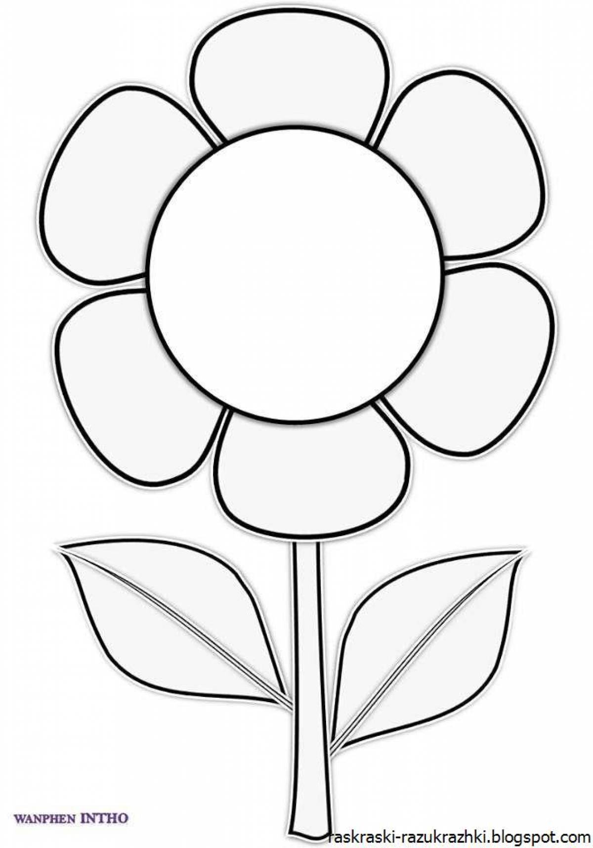 Glorious flower coloring for kids