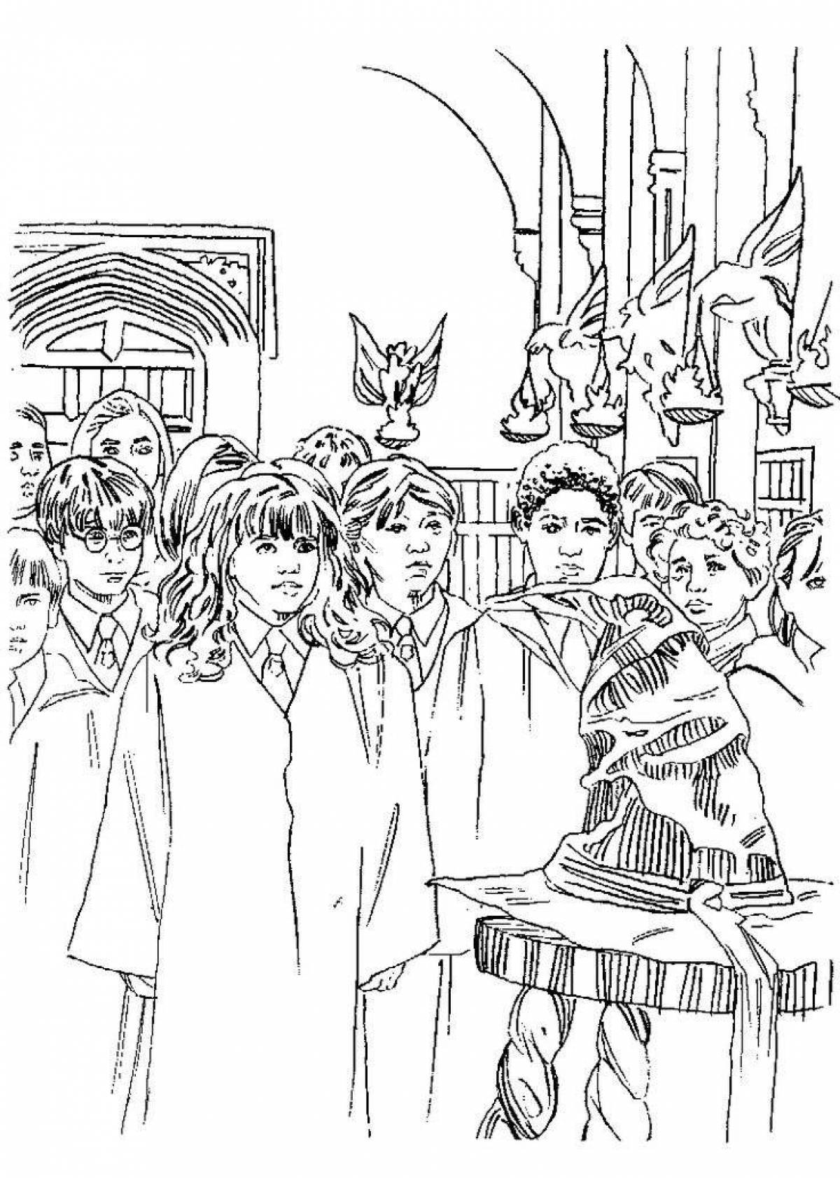 Harry Potter Incredible Spiral Coloring Page
