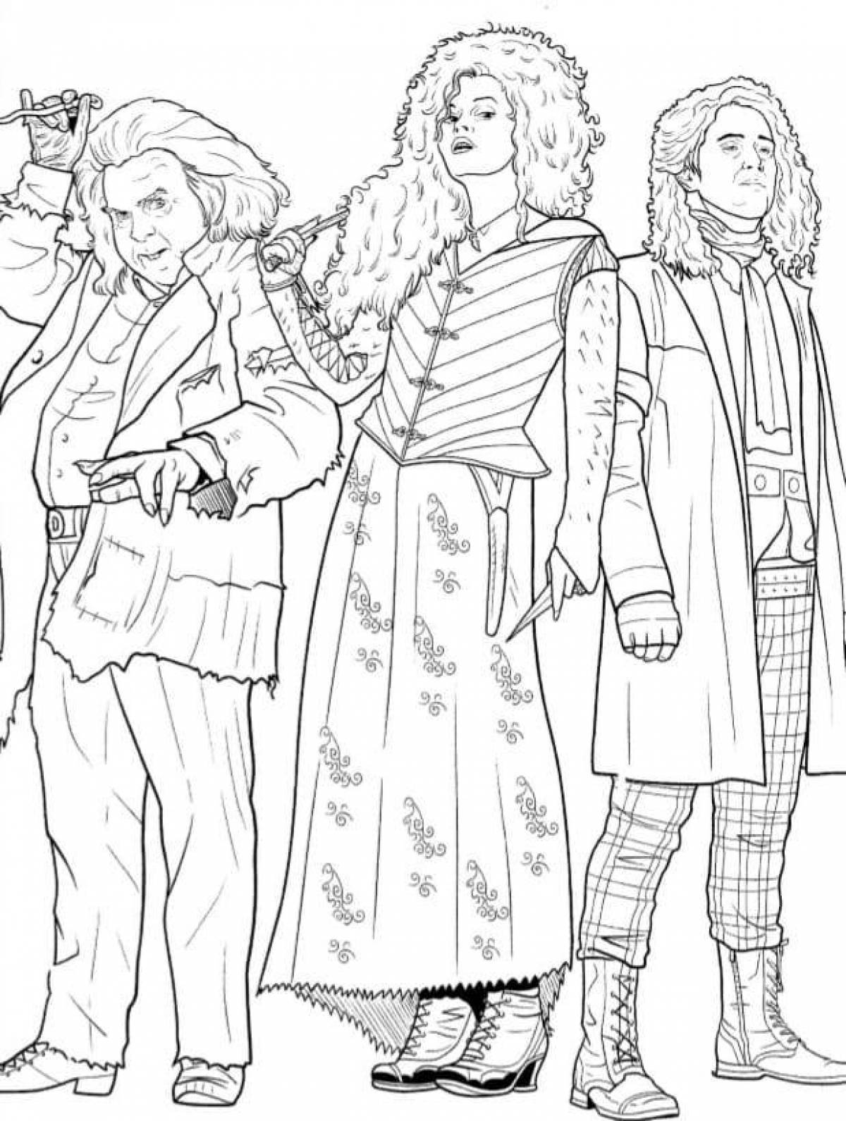 Amazing harry potter spiral coloring page