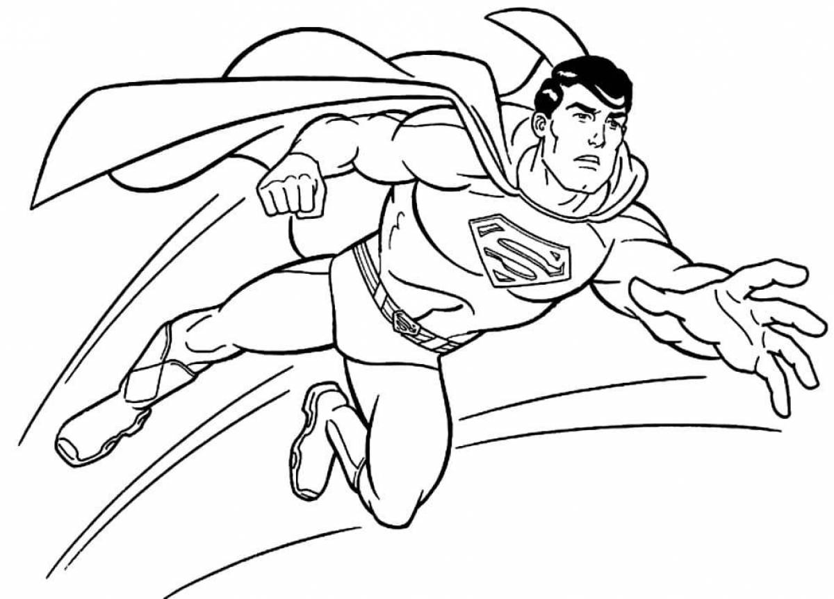 Colorful superhero coloring pages for kids