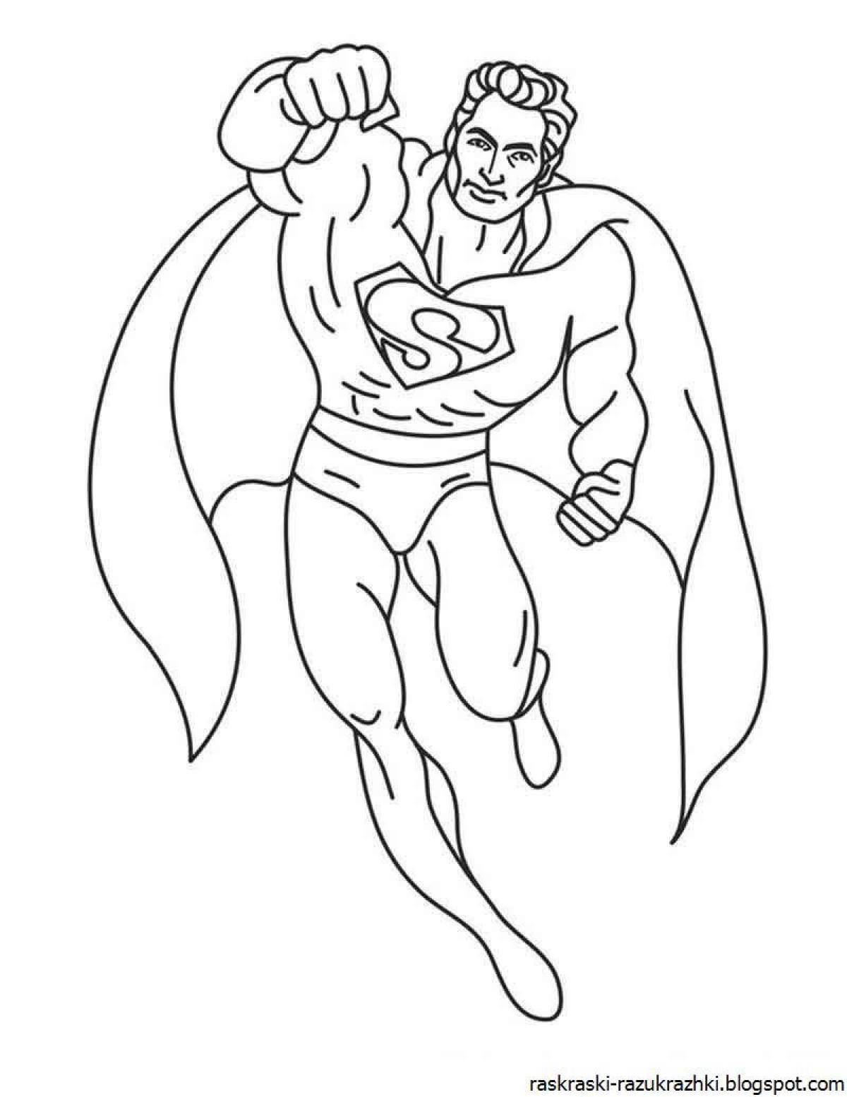 Great superheroes coloring pages for kids
