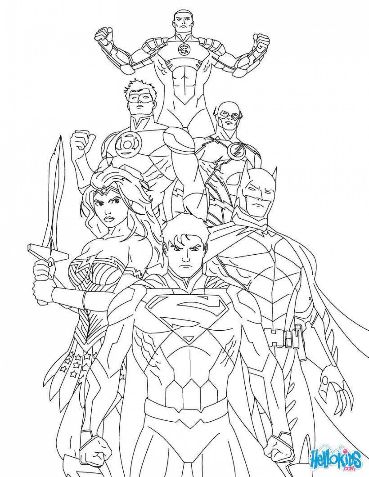 Cool superheroes coloring pages for kids