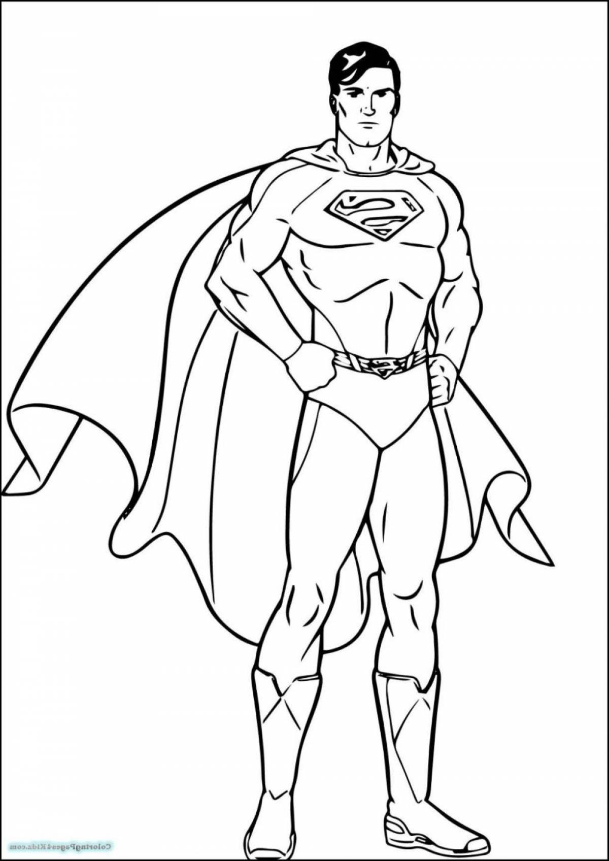 Glamorous superheroes coloring pages for kids