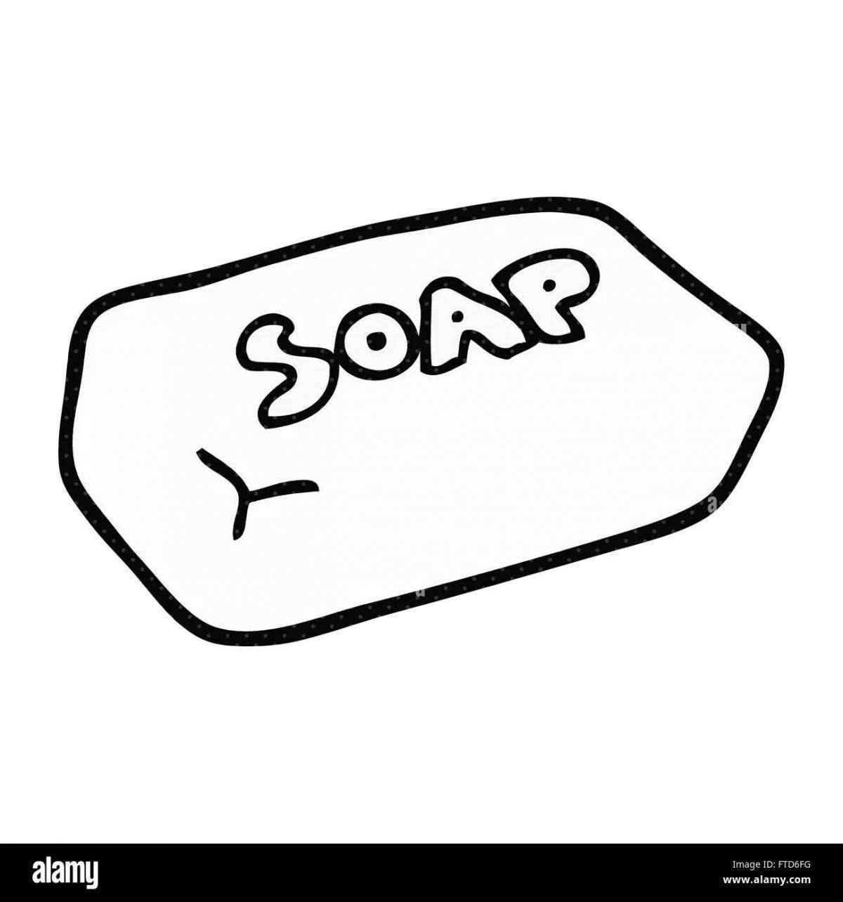 Glowing soap coloring page