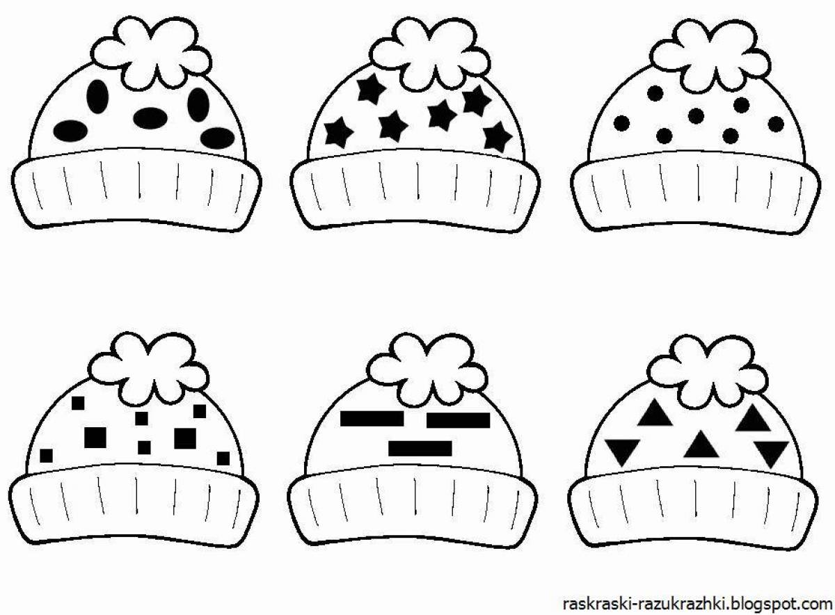 Coloring page stylish cap